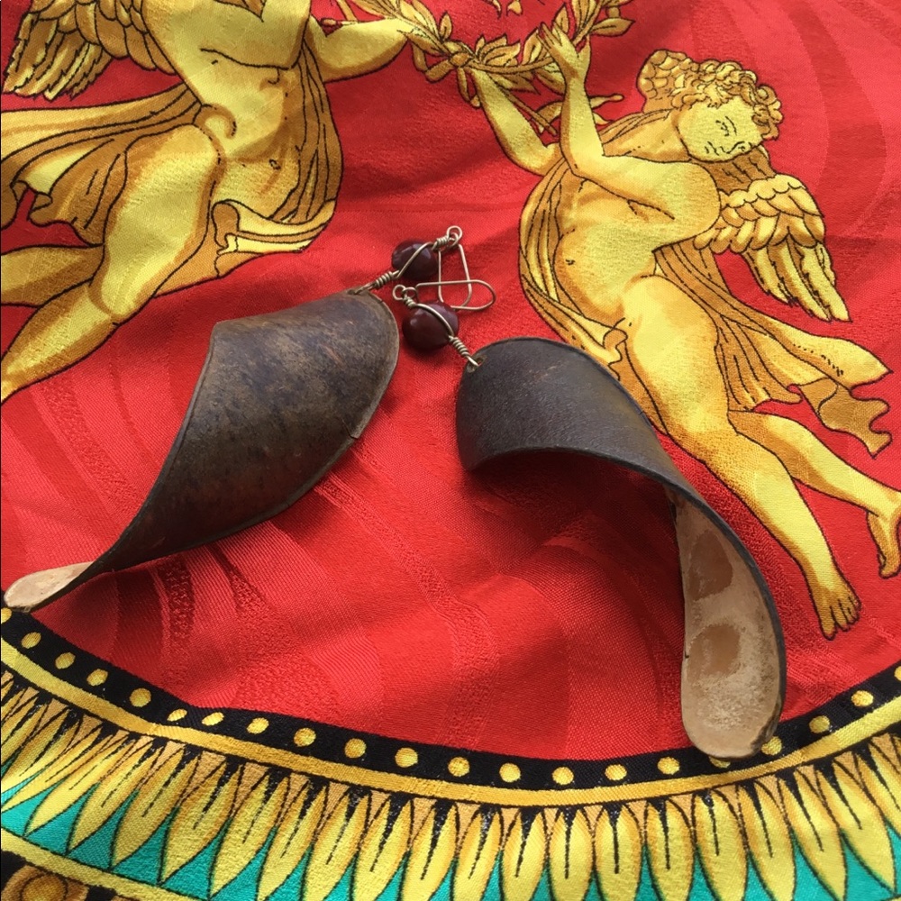 Earrings-seed pod.
